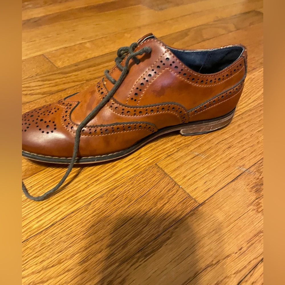 Bruno Marc Boys Wingtip Brown Dress Shoes - Picture 6 of 9